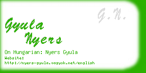 gyula nyers business card